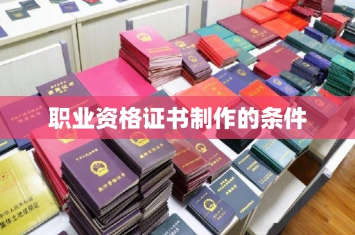 云城职业资格证书制作的条件