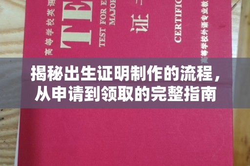 云城揭秘出生证明制作的流程，从申请到领取的完整指南