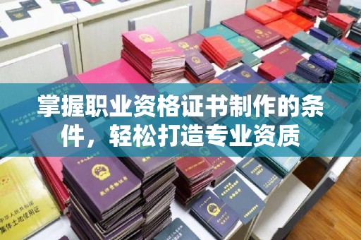 云城掌握职业资格证书制作的条件，轻松打造专业资质