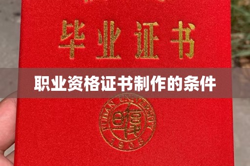 云城职业资格证书制作的条件