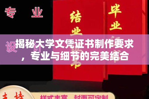 云城揭秘大学文凭证书制作要求，专业与细节的完美结合