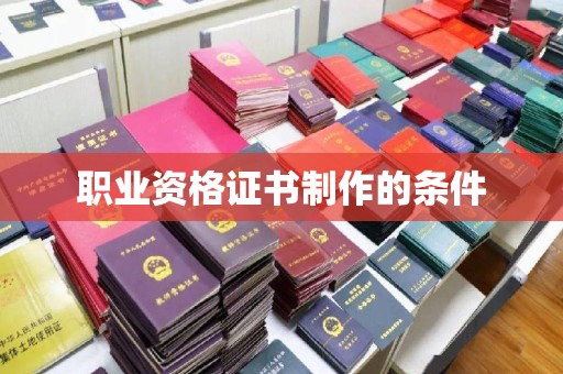 云城职业资格证书制作的条件