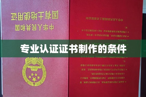 云城专业认证证书制作的条件
